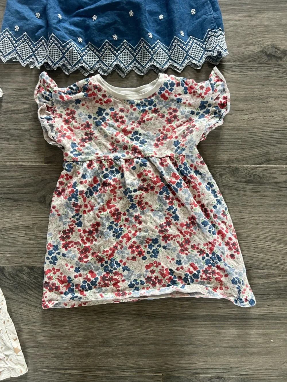 Cat & Jack Blue Embroidered Long-Sleeve Dress